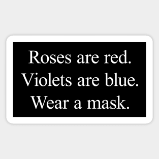 Wear a Mask Poem Sticker